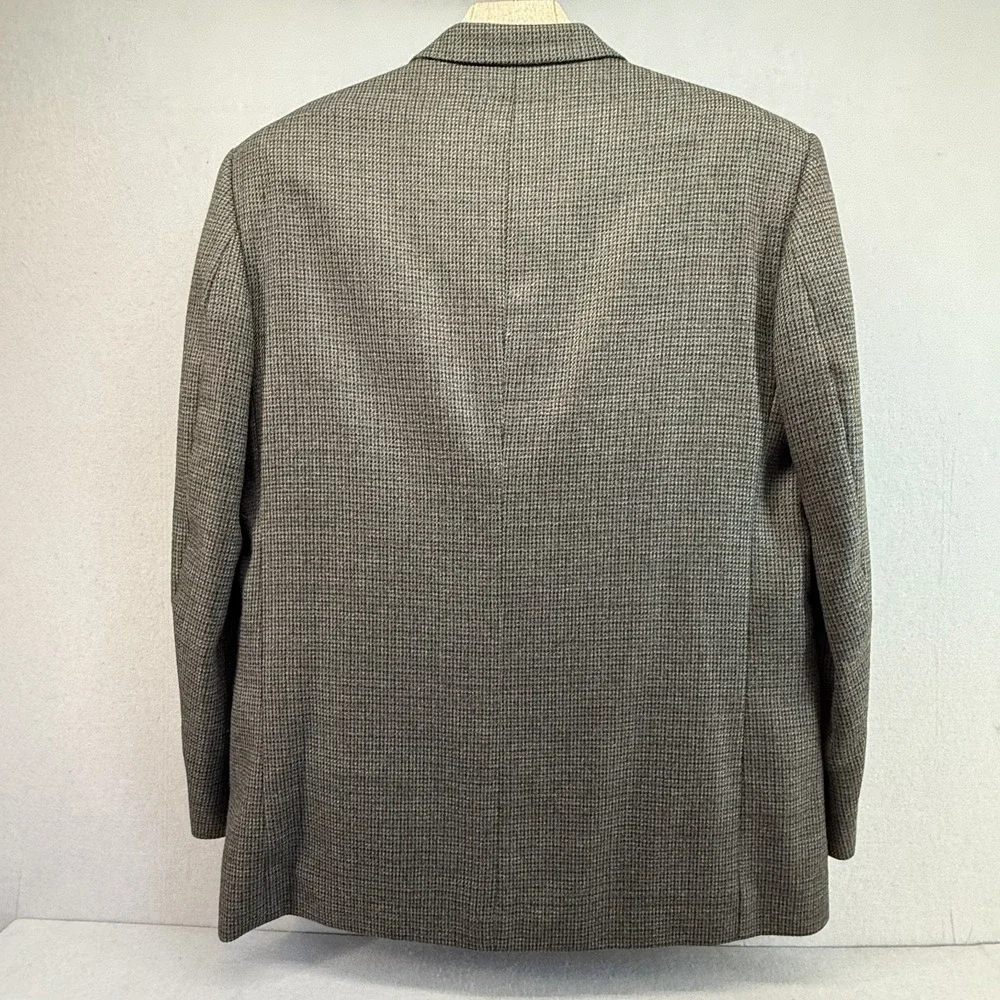 Oscar de la Renta Blazer Mens 44R 100% Lambswool Sport Coat Houndstooth Jacket‎